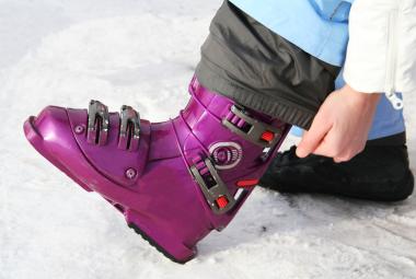 Foot in ski boot