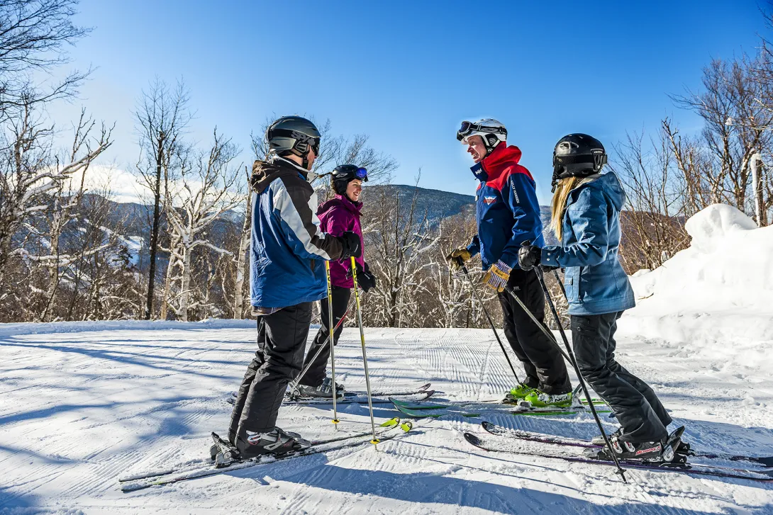 Ski school class