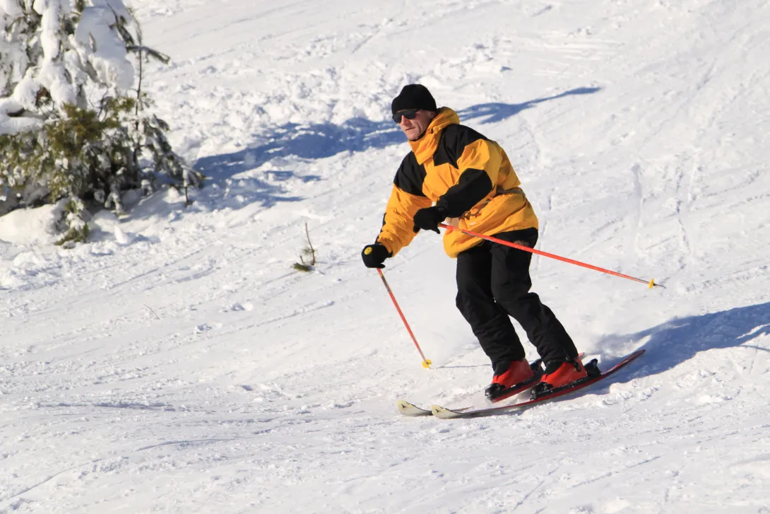 Skier on a slope